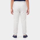 Boys Ecru Melange Jogger Fit Logo Print Pyjama, Ecru Melange, small