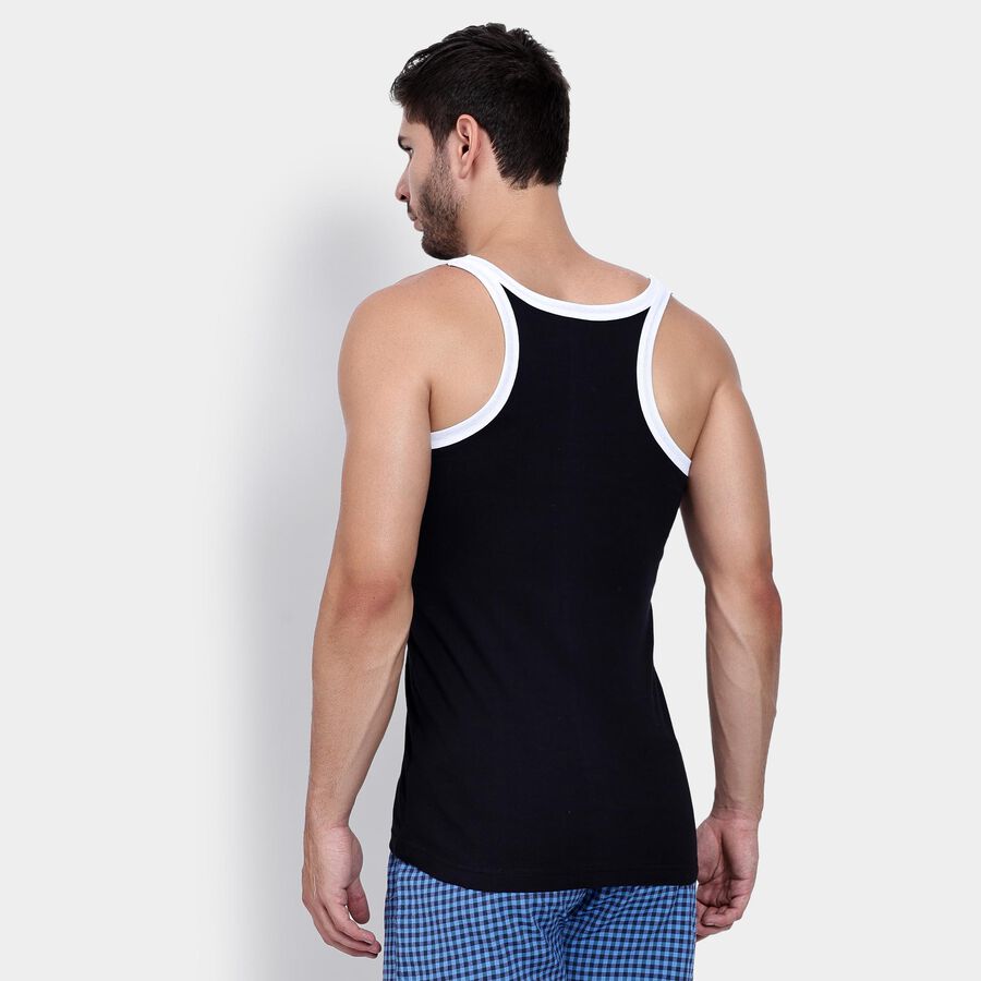 Men's 100% Cotton Gym T-Shirt , Black, large