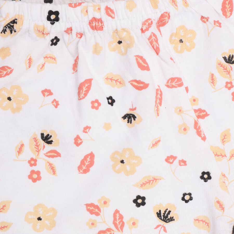 Infant Girls' 100% Cotton Short Set, Off White, large image number null