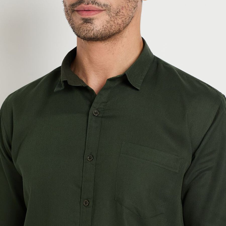 Men's Casual Shirt, Olive, large image number null