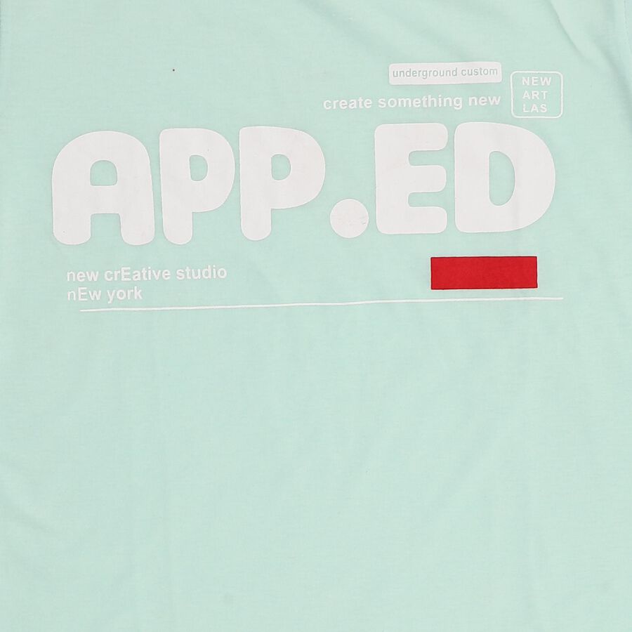 Boys' Half Sleeves T-Shirt, Light Green, large image number null