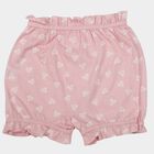 Girls Pink Regular Fit Heart Print Bloomer, हल्का गुलाबी, small