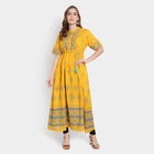 Cotton Empire Line Kurta, Mustard, small image number null