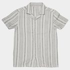 Boys Off-White Cotton Classic Casual Shirt, ऑफ व्हाइट, small