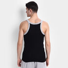 Cotton Solid Sleeveless Gym T-Shirt, Black, small image number null