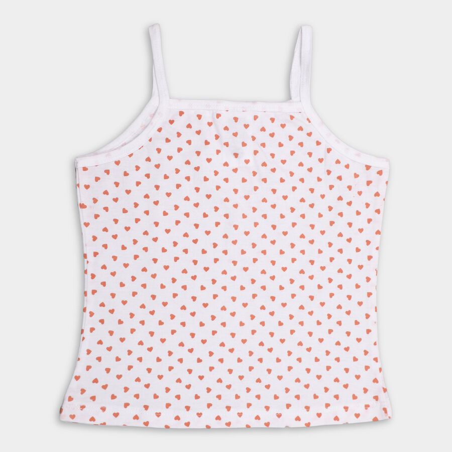Girls' 100% Cotton Vest (Pack of 2), White, large image number null