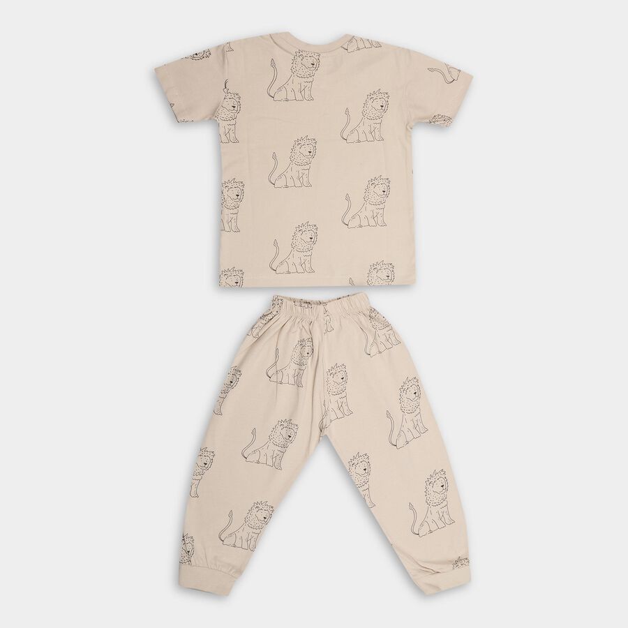 Boys' 100% Cotton Suit Night , गहरा पीला, large image number null