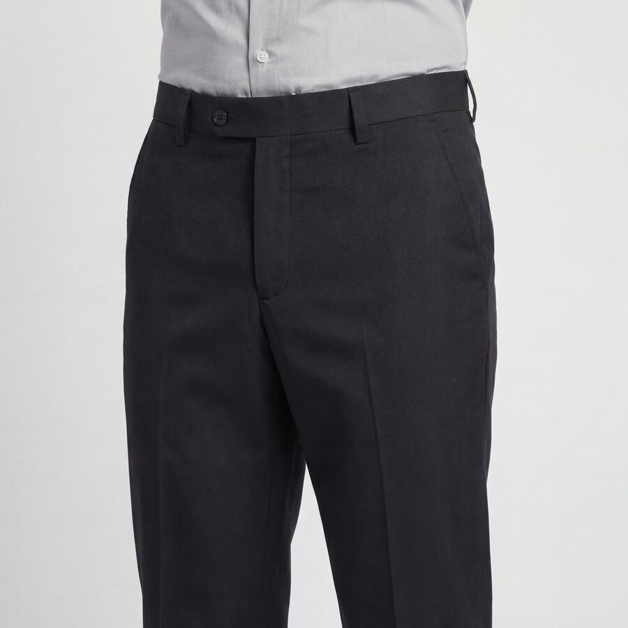 Men's Charcoal Slim Fit Self Design Formal Trousers, चारकोल, large