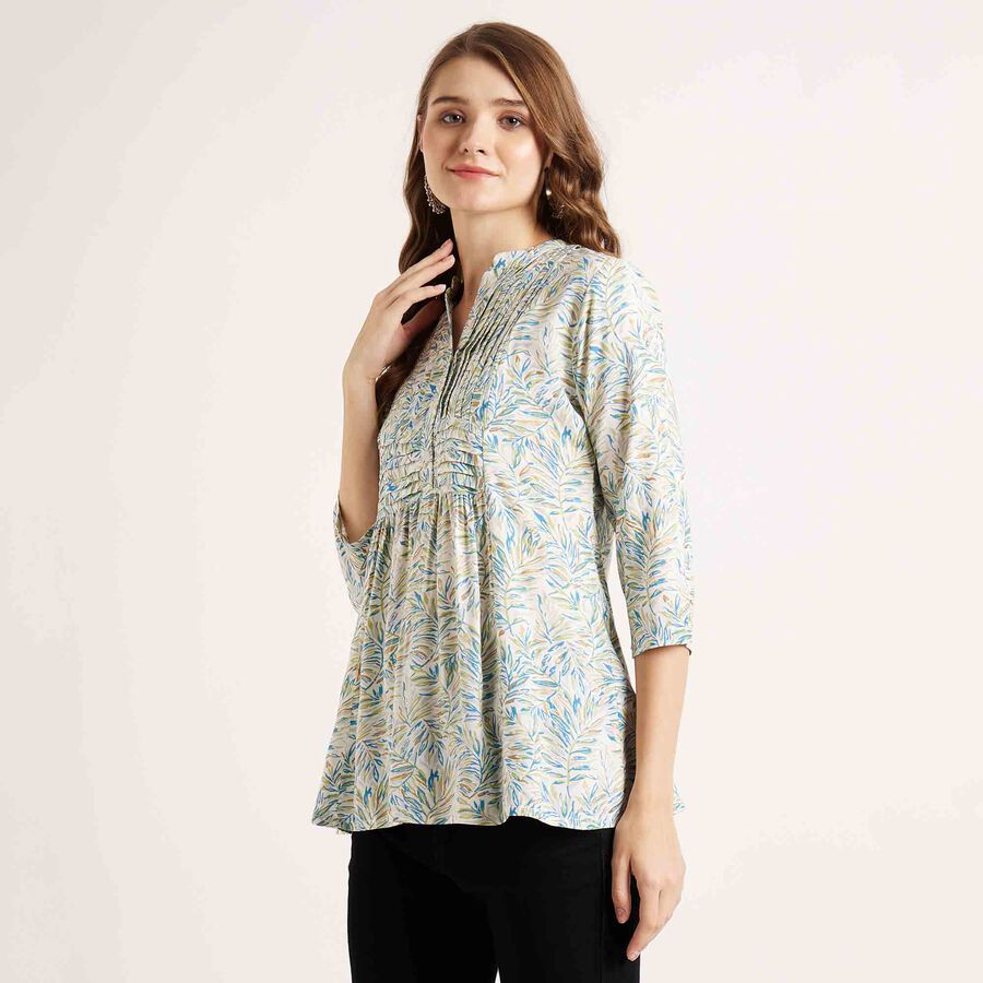 Printed Kurta, ऑफ व्हाइट, large image number null