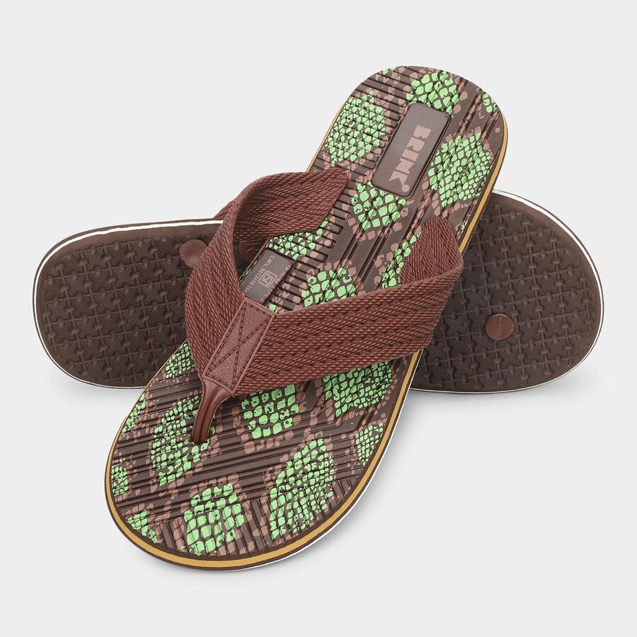 Men's V Strap Slipper, भूरा, large image number null