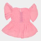 Girls' Light Pink Round Neck Casual T-Shirt, Light Pink, small image number null