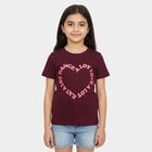 Girls' T-Shirt, वाइन, small