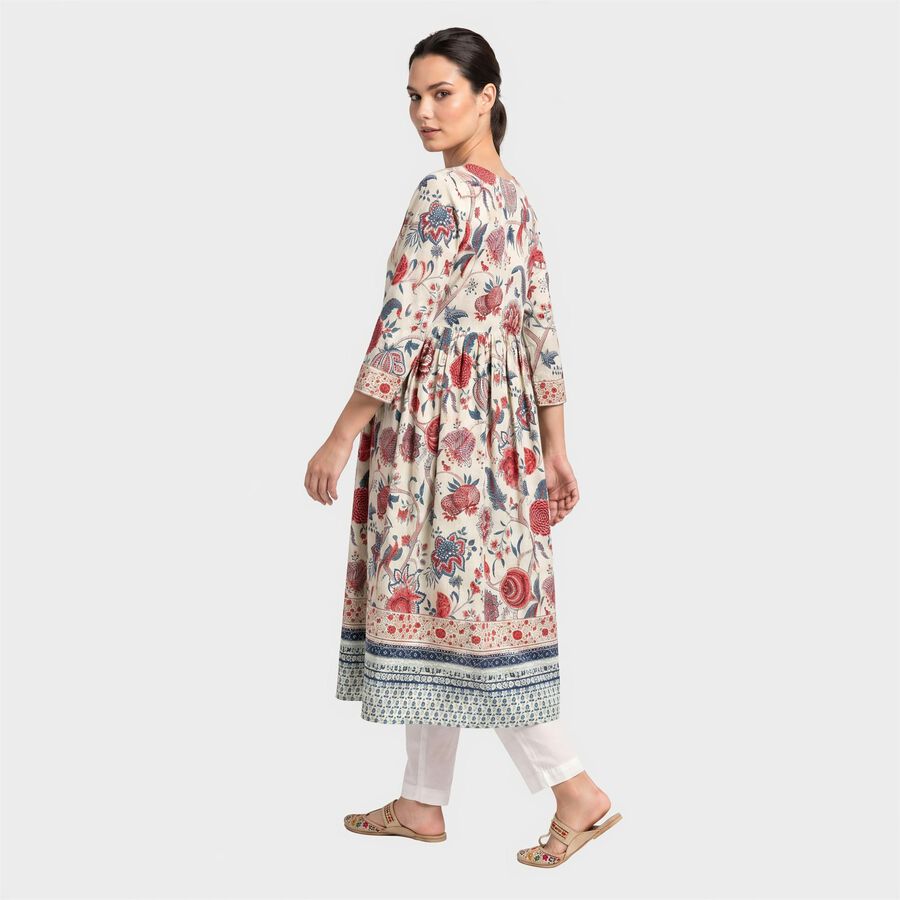 Women's Light Pink Cotton Kurta, Light Pink, large