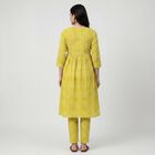 Women's Green Cotton Ethnic Set, Light Green, small