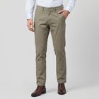 Men's Light Grey Slim Fit Chino Trousers, Light Grey, small