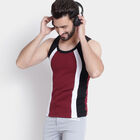 Cotton Sleeveless Gym T-Shirt, Maroon, small image number null