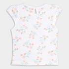 Infant Light Aqua and White Cotton Round Neck T-Shirt, Aqua, small image number null