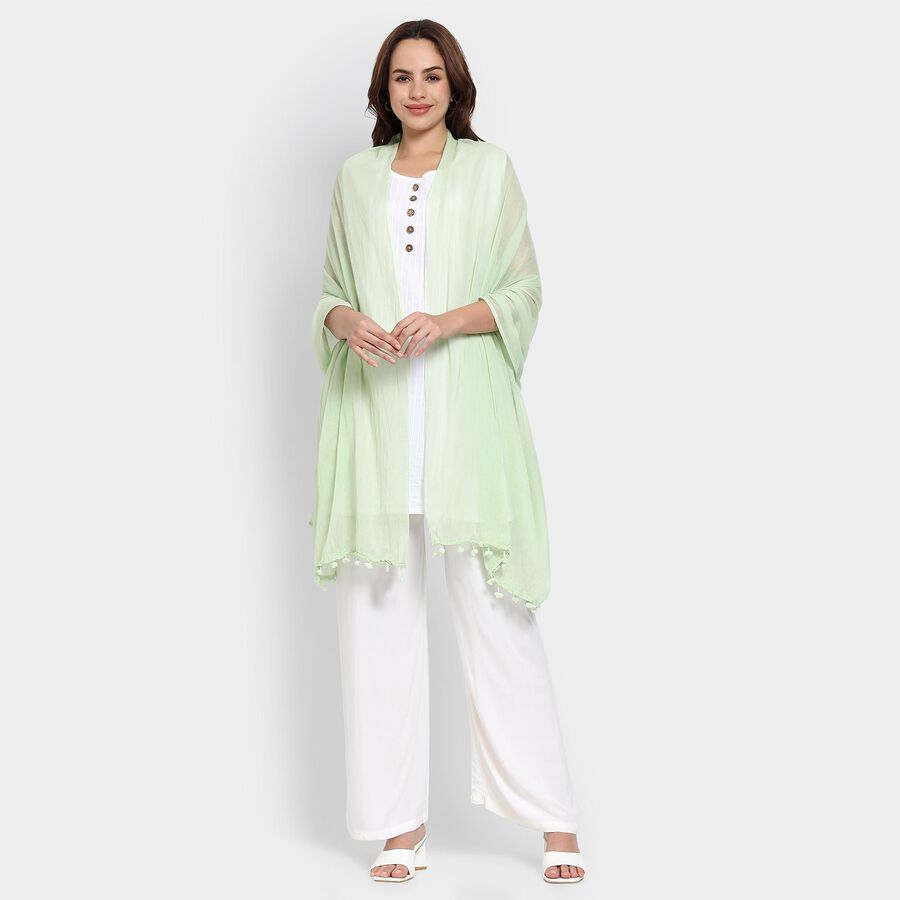 Ladies' Dupatta, हल्का हरा, large image number null