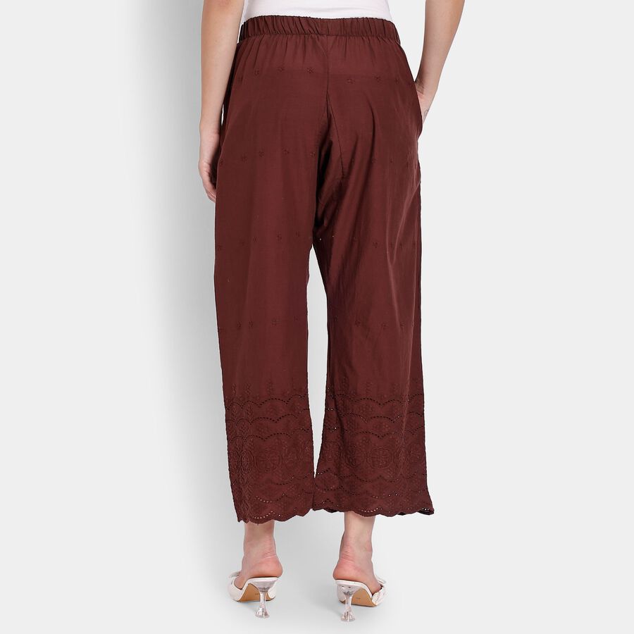 Ladies' Cotton Palazzos, Brown, large image number null
