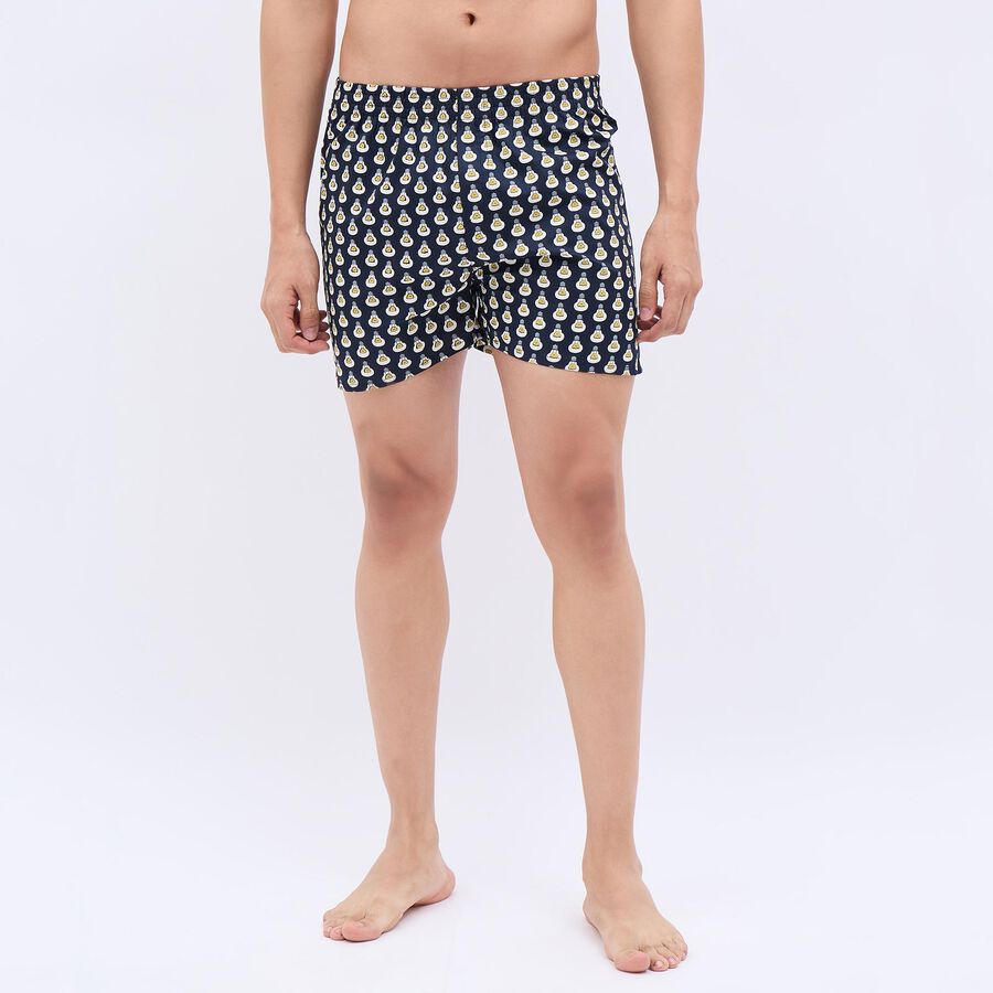 Men's 100% Cotton Boxers, नेवी ब्लू, large image number null