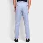 Men's Slim Fit Casual Trousers, हल्का नीला, small image number null