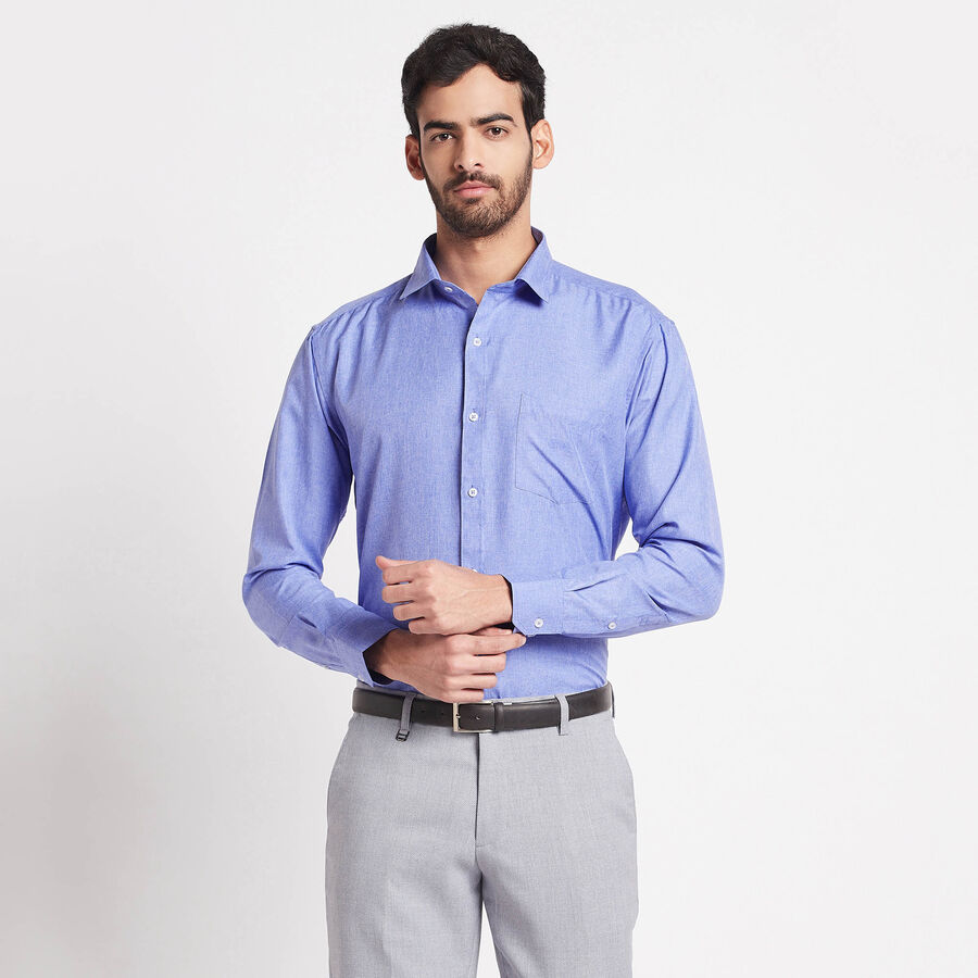 Solid Formal Shirt, Light Blue, large image number null