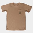 Boys Brown Cotton Crew Neck Regular Boys T-Shirt, Brown, small