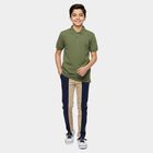 Boys Olive Round Neck Casual Half Sleeve T-Shirt, Olive, small