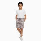 Boys Beige Printed Elastic Waist Bermuda Shorts, गहरा पीला, small image number null