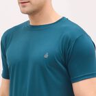 Men's Teal Crew Neck Drifit T-Shirt, Teal Blue, small image number null