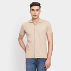 Men's 100% Cotton Casual Shirt, Beige, small image number null