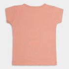 Girls' 100% Cotton T-Shirt , पीच, small image number null
