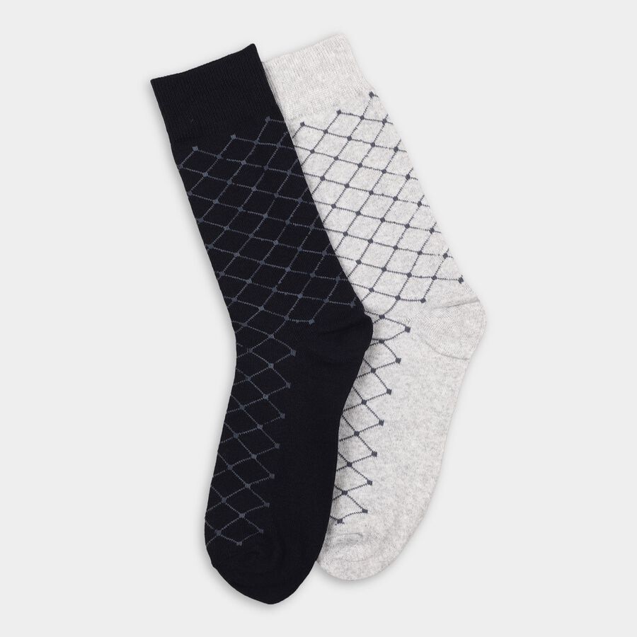 Men's Socks (Pack of 2), नेवी ब्लू, large