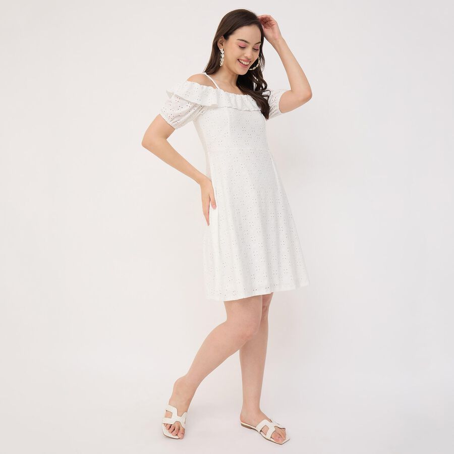 Ladies' Dress, White, large image number null