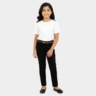 Girls' Brown Regular Fit Jeans, Brown, small