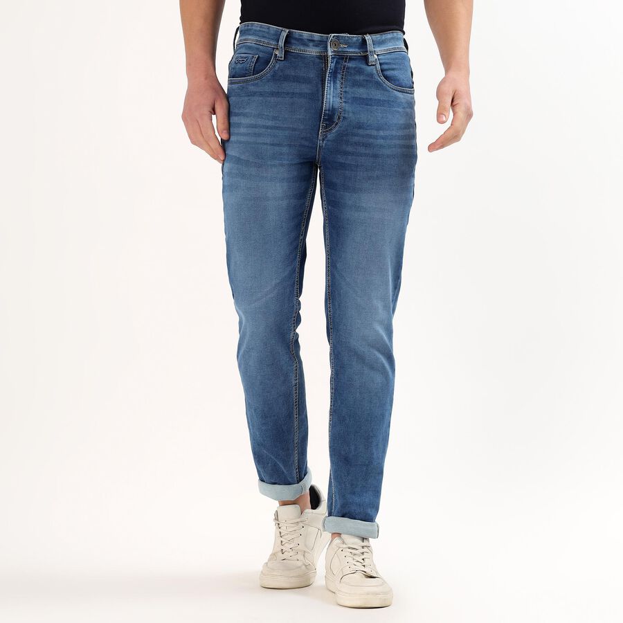 Men's Jeans, मध्यम नीला, large image number null