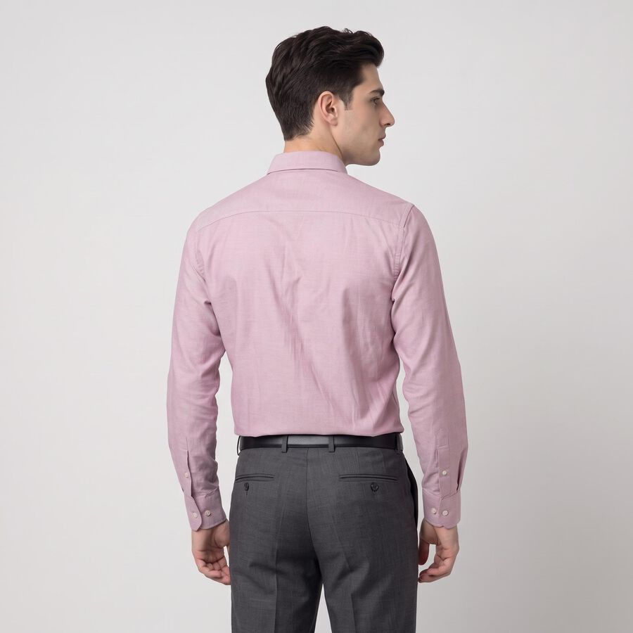 Men's Pink Button-Down Collar Slim Fit Formal Shirt, गुलाबी, large