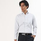 Men's White Cotton Blend Full Sleeve Button-Down Collar Formal Shirt, मध्यम नीला, small image number null