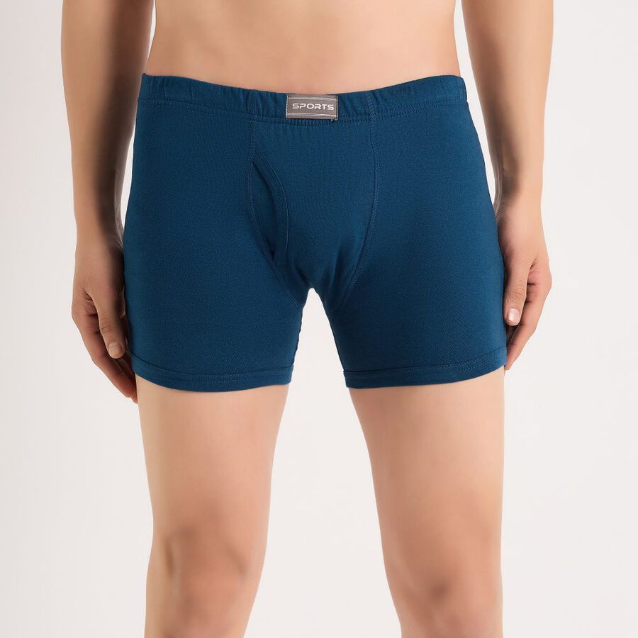 Men's Cotton Trunk, Teal Blue, large image number null