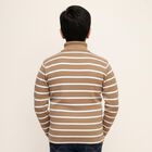 Boys Muted Beige Turtleneck Casual Pullover, Beige, small image number null