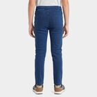 Boys Navy Blue Drawstring Waist Jeans, Dark Blue, small