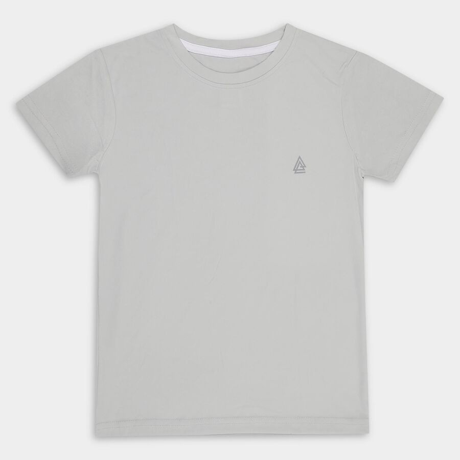 Boys' Half Sleeves T-Shirt, हल्का ग्रे, large image number null