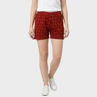 Women's Rust Regular Fit Printed Shorts, Rust, small
