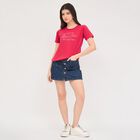 Ladies' Round Neck T-Shirt, रानी (फ्यूशिया), small image number null