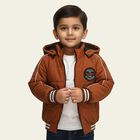 Boys Rust Hooded Casual Jacket, Brown, small image number null