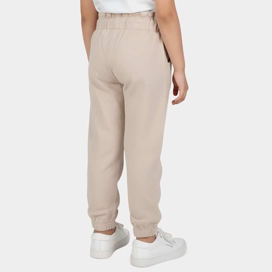 Girls Beige Embellished Cotton Blend Pyjama, Beige, large