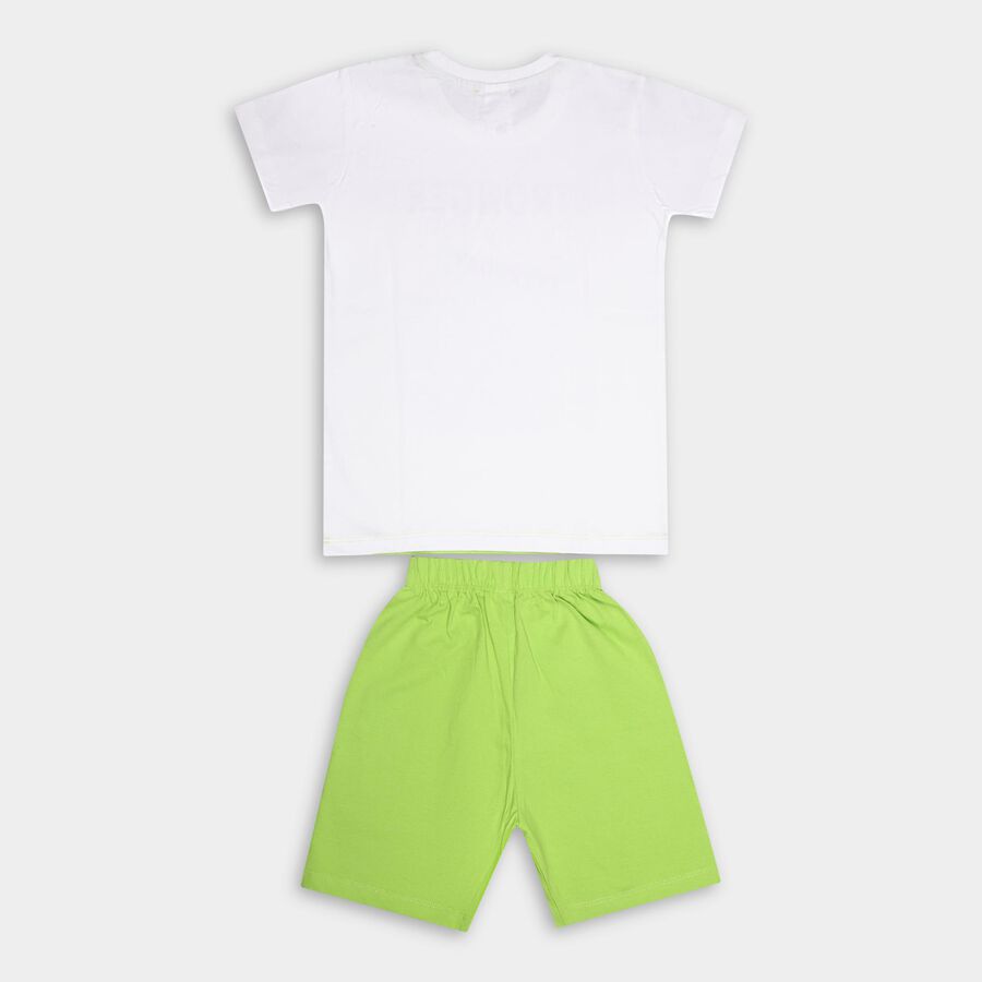 Boys' 100% Cotton Knit Baba Suit, हल्का हरा, large image number null