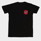Boys Black Cotton Blend Crew Neck Regular Boys T-Shirt, काला, small