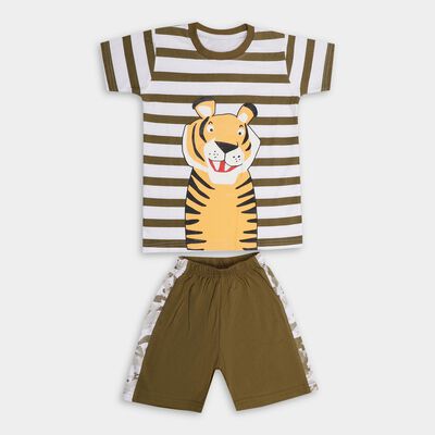 Boys' 100% Cotton Knit Baba Suit