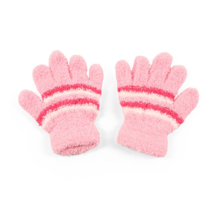 Girls' Gloves, हल्का गुलाबी, large image number null